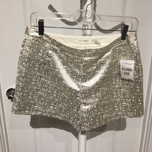 Cool metallic silver shorts